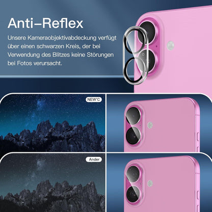 Sichtschutzfolie iPhone 16 Plus (6,7 Zoll) mit Kamera Schutz