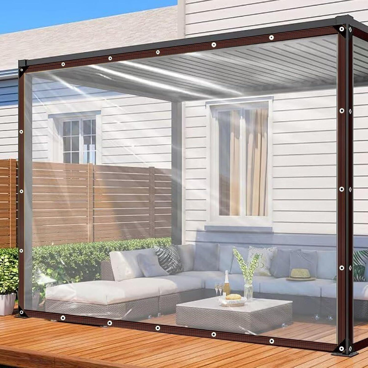 Transparente Abdeckplane 2.5x4m mit Ösen – Wasserdicht & Wetterfest