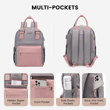 13,3 Zoll Damen Rucksack Handtasche 2-in-1 Mini Daypack Rosa