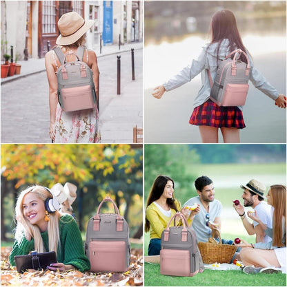 13,3 Zoll Damen Rucksack Wasserdicht Cityrucksack 2 in 1 Mini Daypack