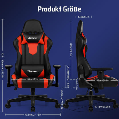 Ergonomischer Gaming Stuhl mit verstellbaren