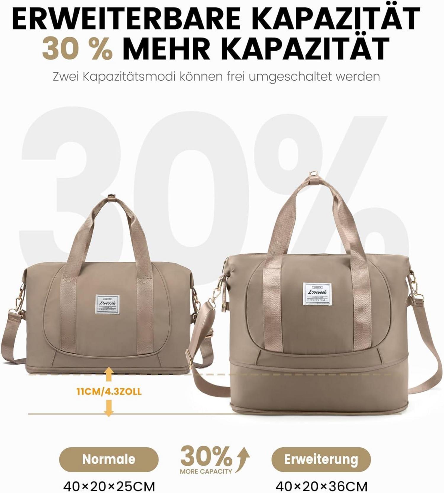 Handgepäck Tasche Ryanair 40x20x25 Erweiterbar Faltbar