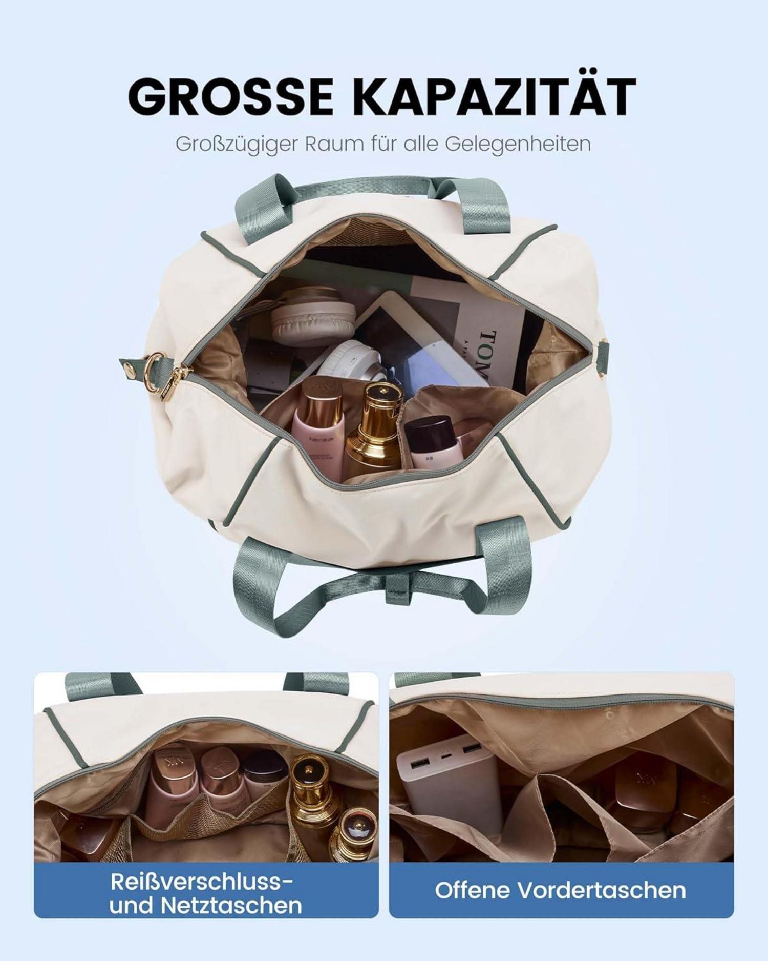 Handgepäck 40x20x25 Erweiterbare Tasche Cabin Travel Bag Weekender Carry On