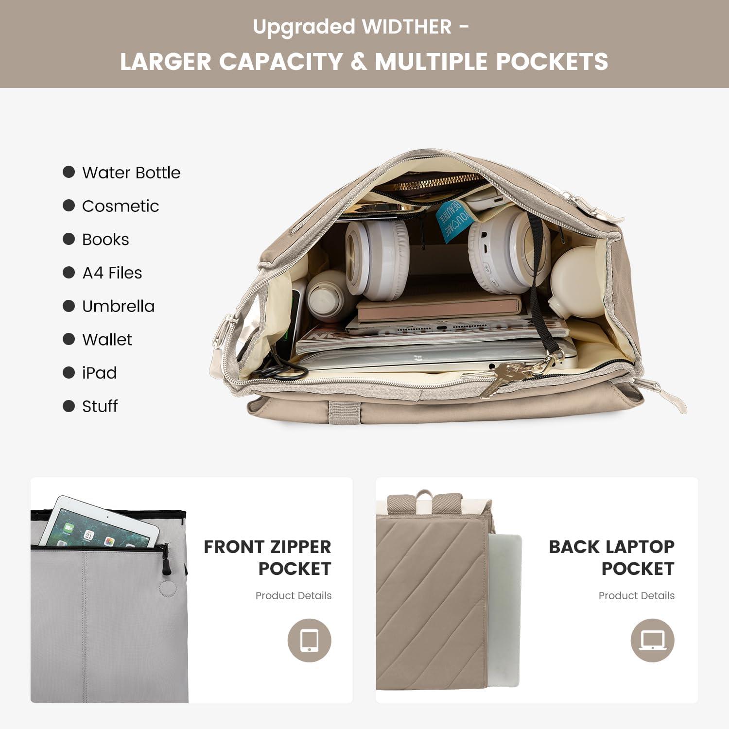 Damen Rucksack Groß Wasserdichter Laptop Daypack 15,6