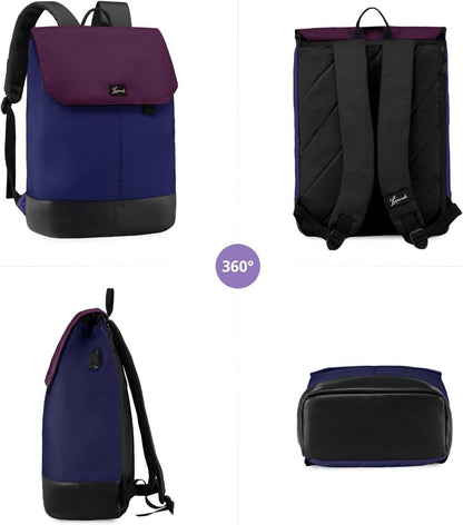 Damenrucksack mit USB-Ladeanschluss und 15,6 Zoll Laptopfach