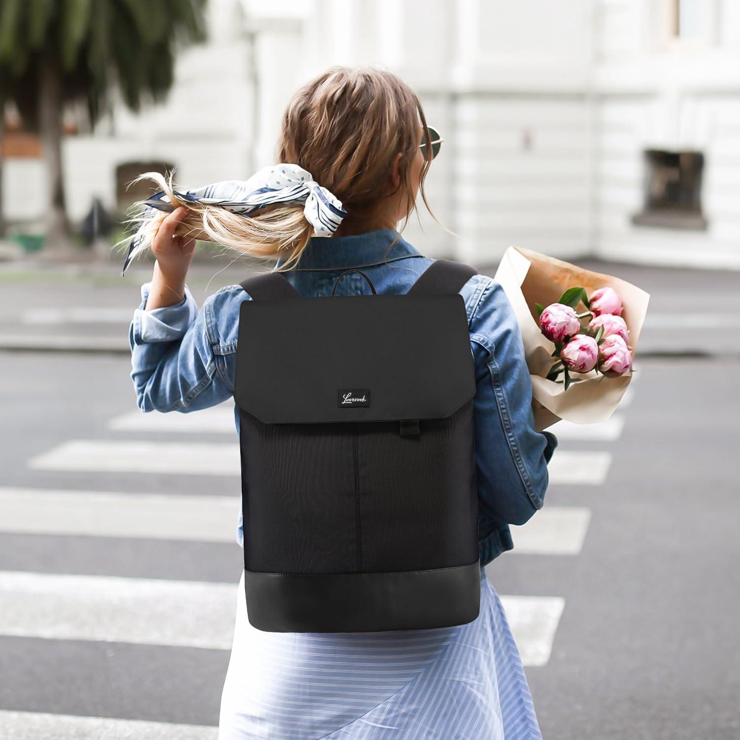 Großer Damen Rucksack Wasserfest Laptop Daypack 15,6 Zoll