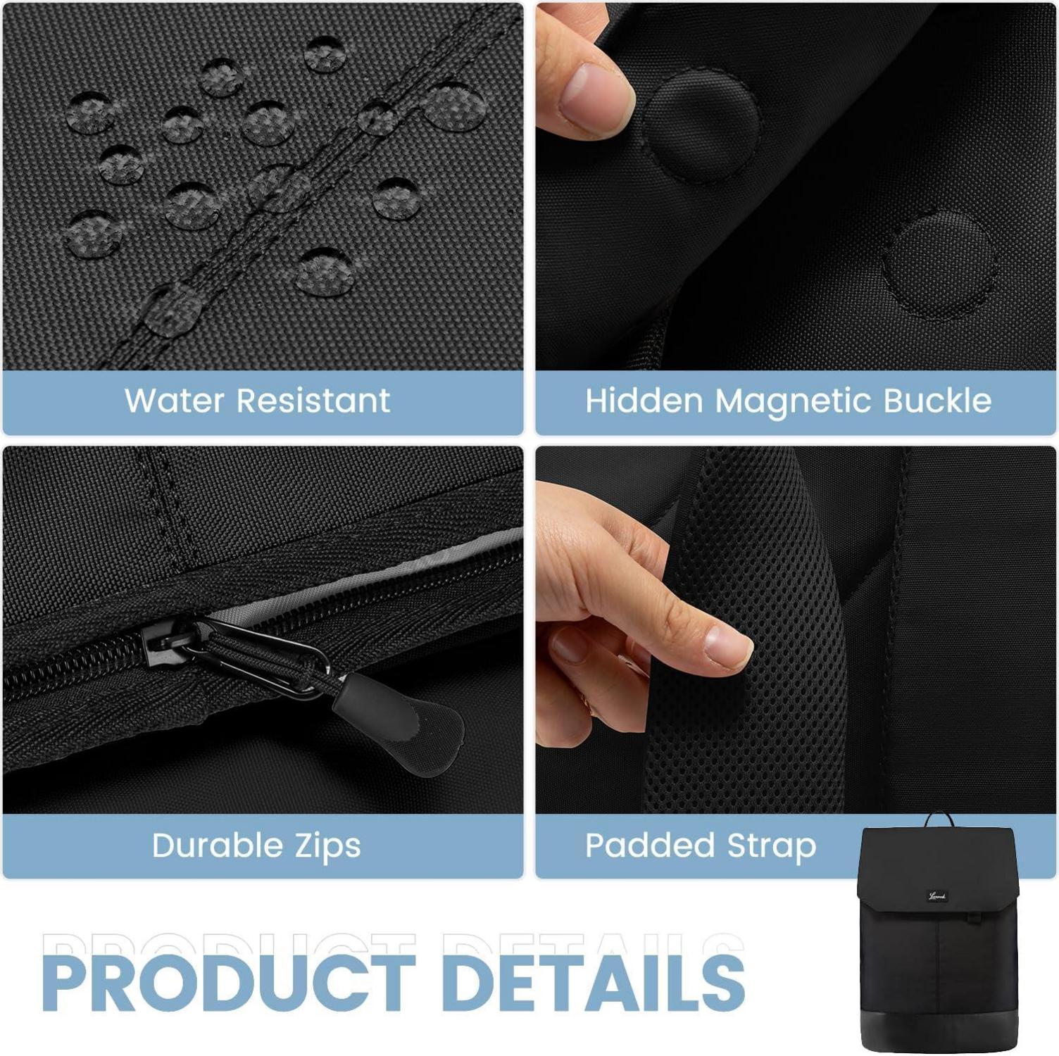 Damen Rucksack Groß Wasserdichter Laptop Daypack 15,6 Zoll Reise Uni Büro