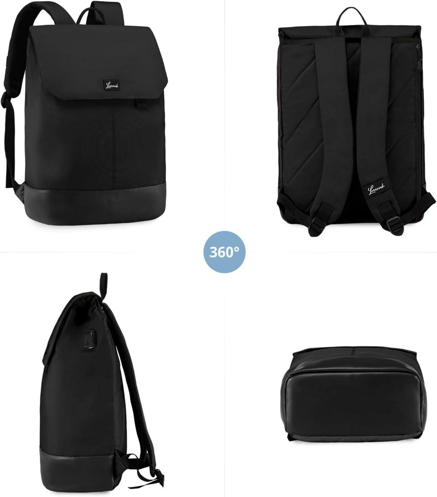 Damen Rucksack Groß, Wasserdichter Laptop Daypack 15,6 Zoll, Elegant
