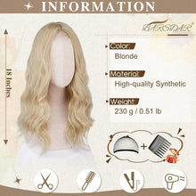 46cm Gewellte blonde Perücke Schulter Länge Lockige