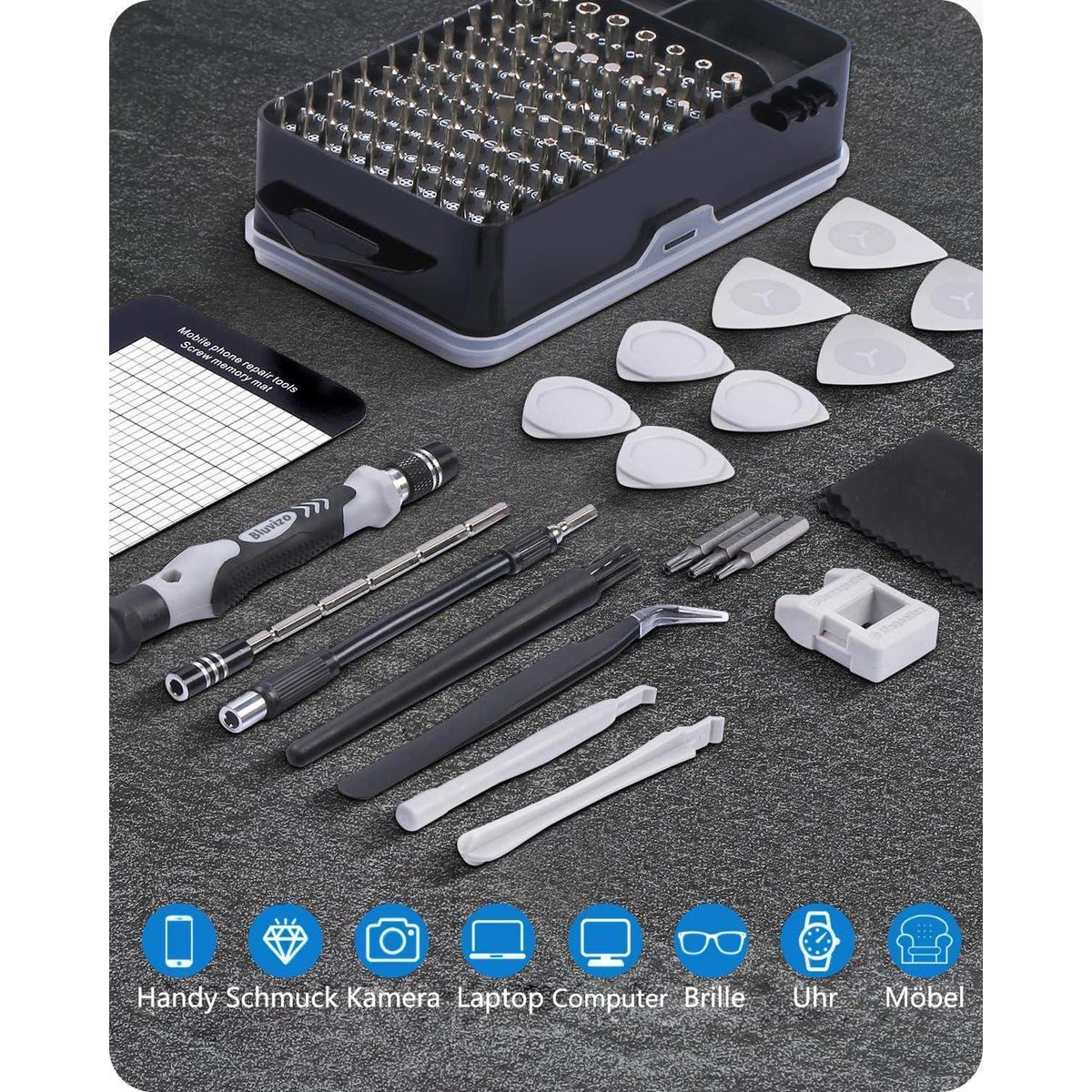 Präzisions-Schraubendreher-Set 122-teilig für Elektronikreparatur