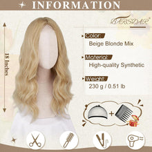 Blonde Mittellange Gewellte Perücke Schulterlang