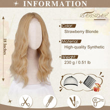 Mittel Lange Blond Perücke 46cm Lockige Synthetische Haar