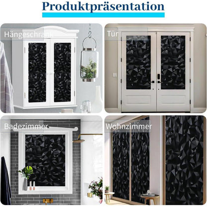 Blickdichte Fensterfolie Schwarz – Sichtschutz & Verdunkelung 90x200cm