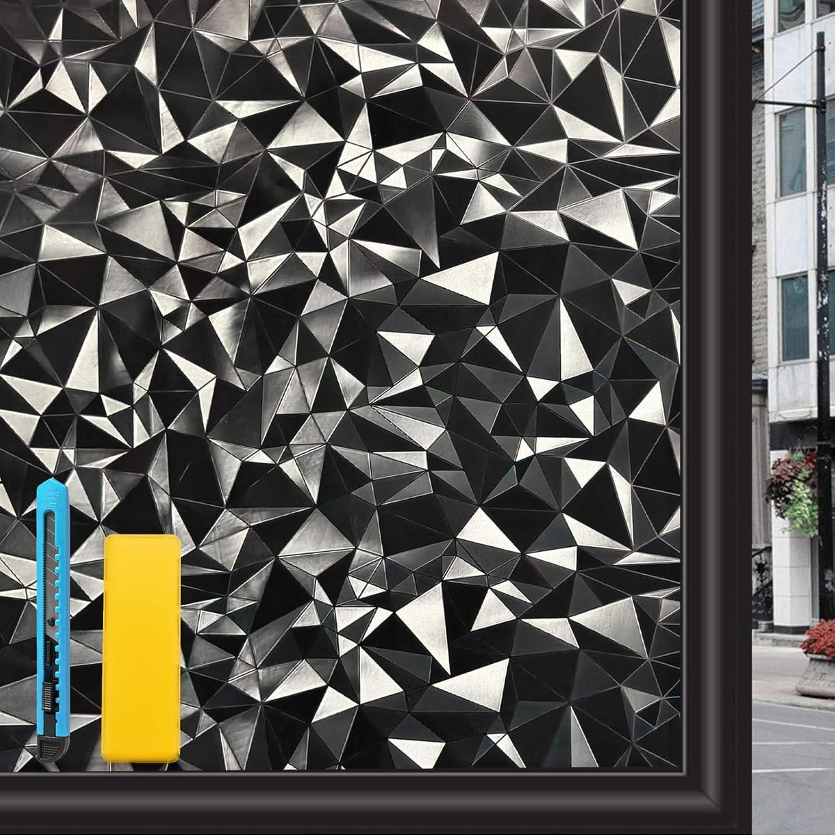 Blickdichte Fensterfolie Schwarz – Sichtschutz & Verdunkelung 44.5x200cm