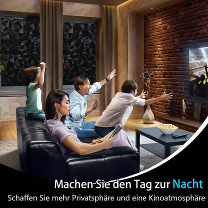 Blickdichte Fensterfolie Schwarz – Sichtschutz & Verdunkelung 44.5x200cm
