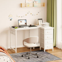 Eckschreibtisch L-Form 100x70cm mit 4 Schubladen