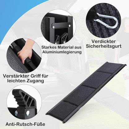 Hundetreppe Auto 180cm – Faltbar & Rutschfest für Große Hunde