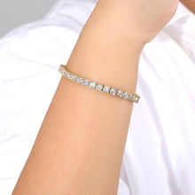 Damen Tennisarmband 14K Gold beschichtet Zirkonia Kristall