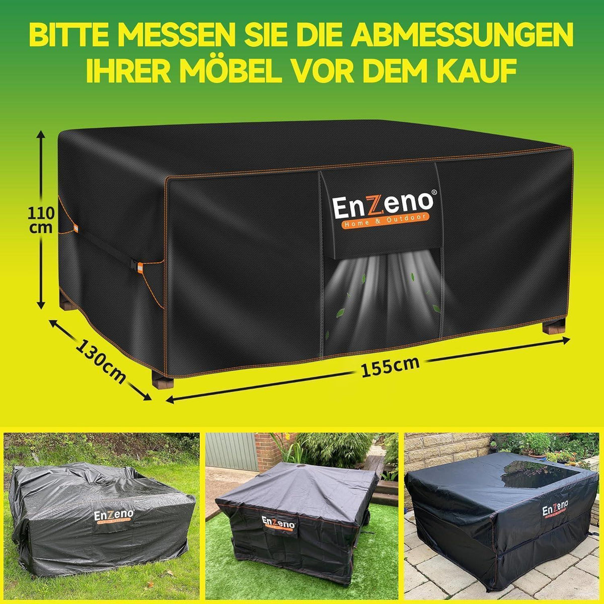 Wasserdichte Gartenmöbel Abdeckung 155x130x110cm