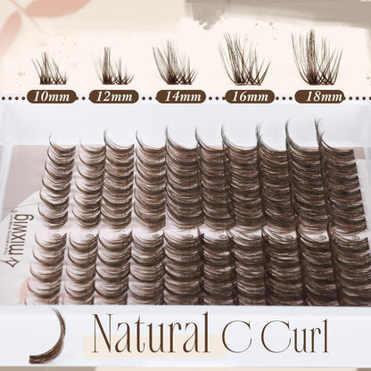Fox Eye Wimpern-Cluster Set mit Bond & Seal Applicator