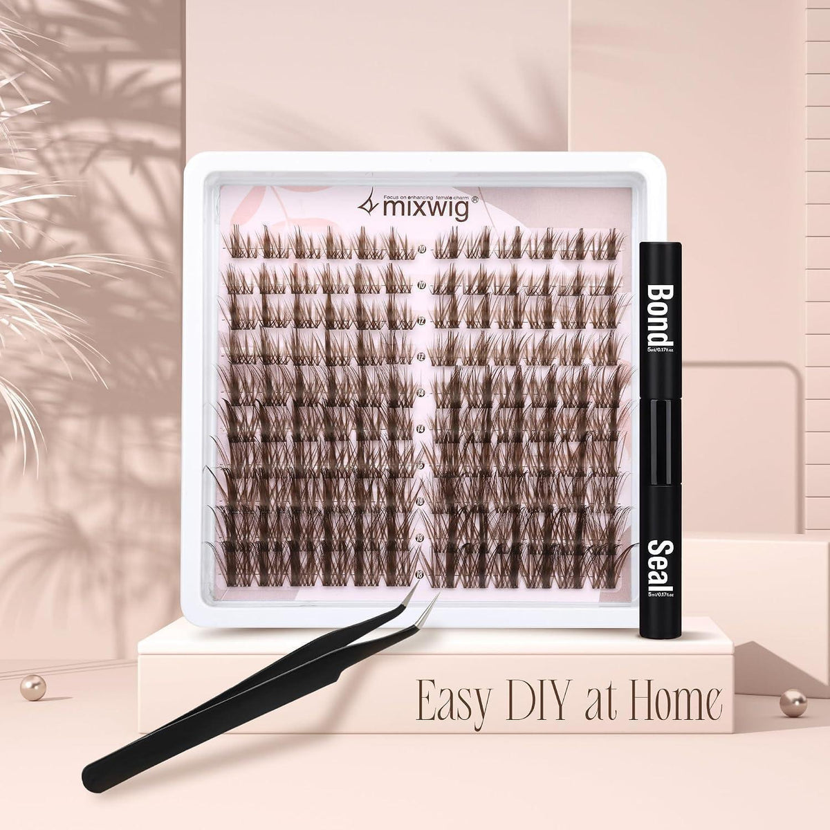Fox Eye Wimpern-Cluster Set mit Bond & Seal Applicator