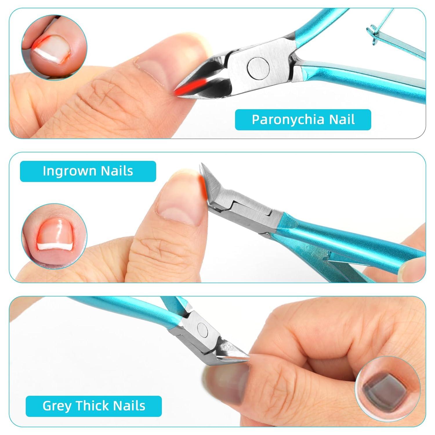 Nagelschere Fußnagel Knipser Edelstahl Profi für Eingewachsene