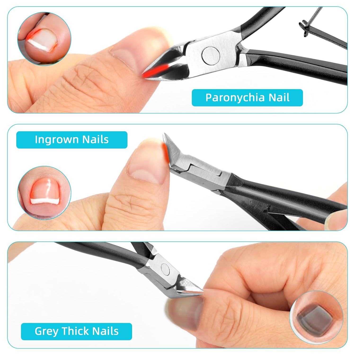 Nagelschere Profi Nagelzange für Fu?nägel aus Edelstahl, Eckenzange