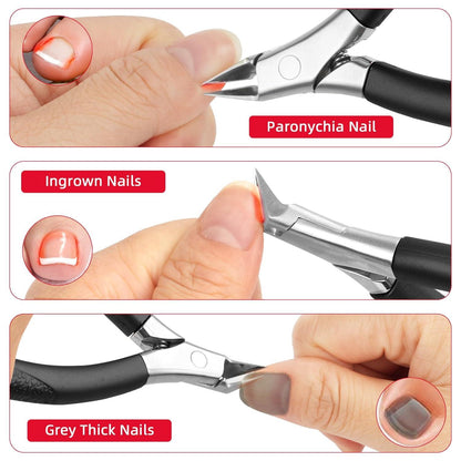 Profi Nagelzange für tiefe Fußnägel aus Edelstahl, gerade