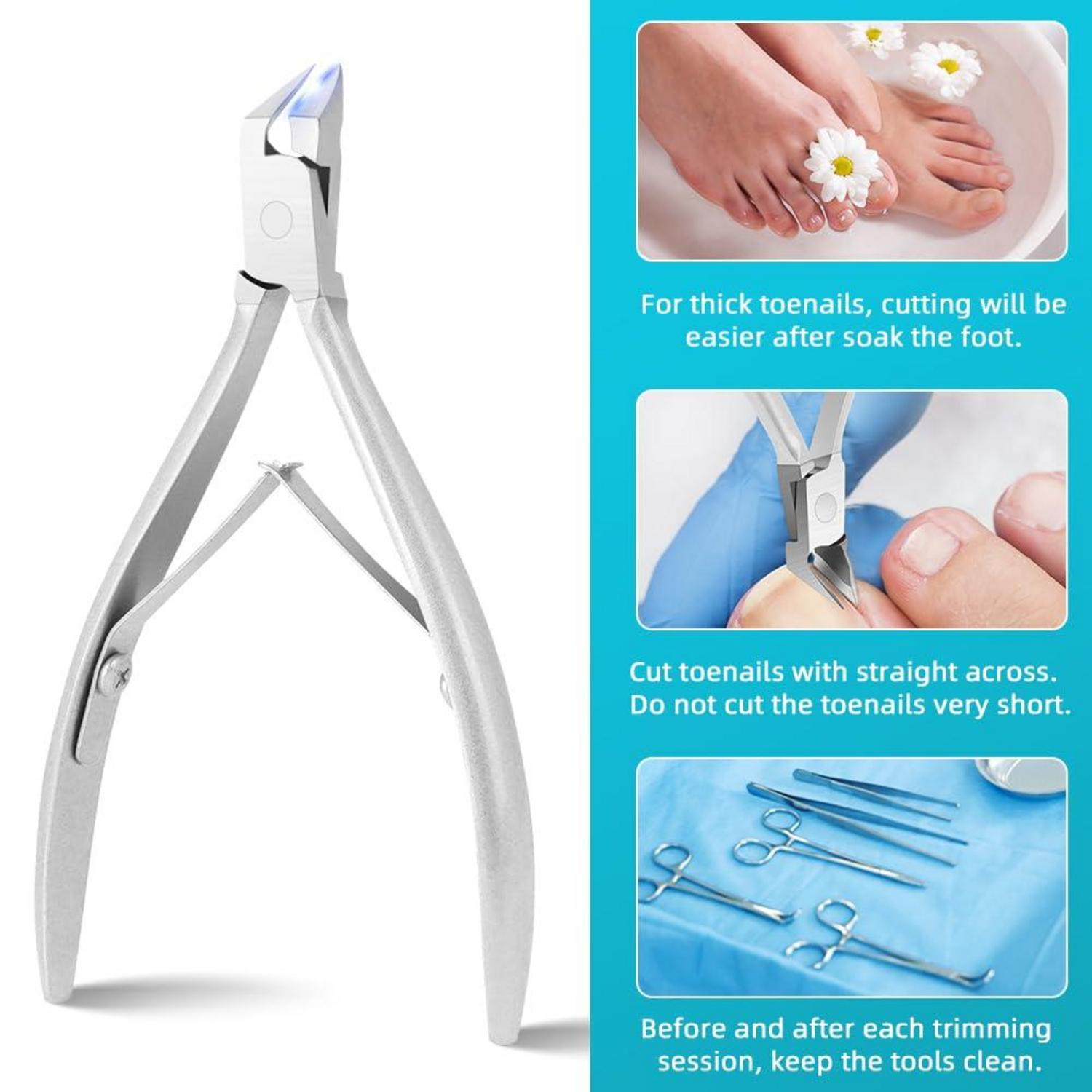 Professionelle Nagelzange für Fußnägel aus Edelstahl 120°-Schneide