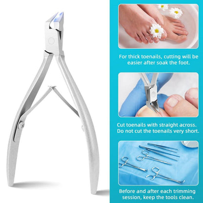 Professionelle Nagelzange für Fußnägel aus Edelstahl 120°-Schneide