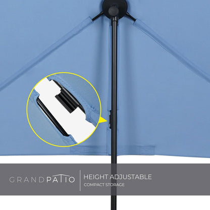 Sonnenschirm Balkon mit Druckknopfneigung 183CM 134CM UV-Schutz