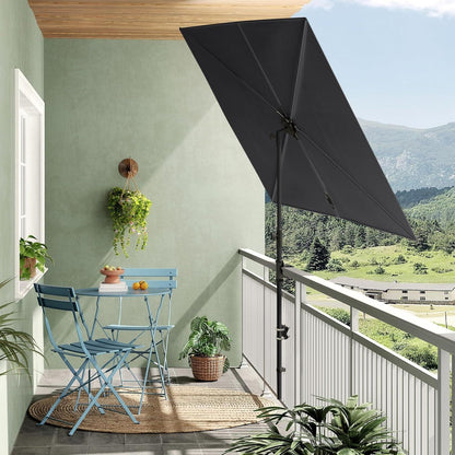 Grand Patio Sonnenschirm 183x134cm Rechteckig Schiefergrau