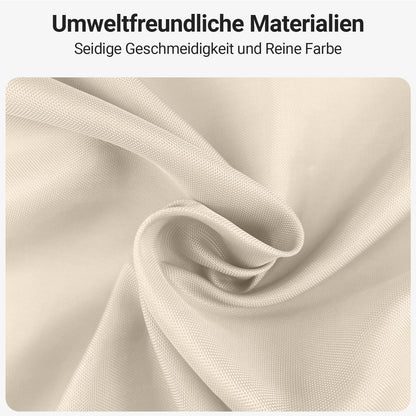 Textil Duschvorhang Beige 180x220cm Beschwerter Saum Wasserabweisend