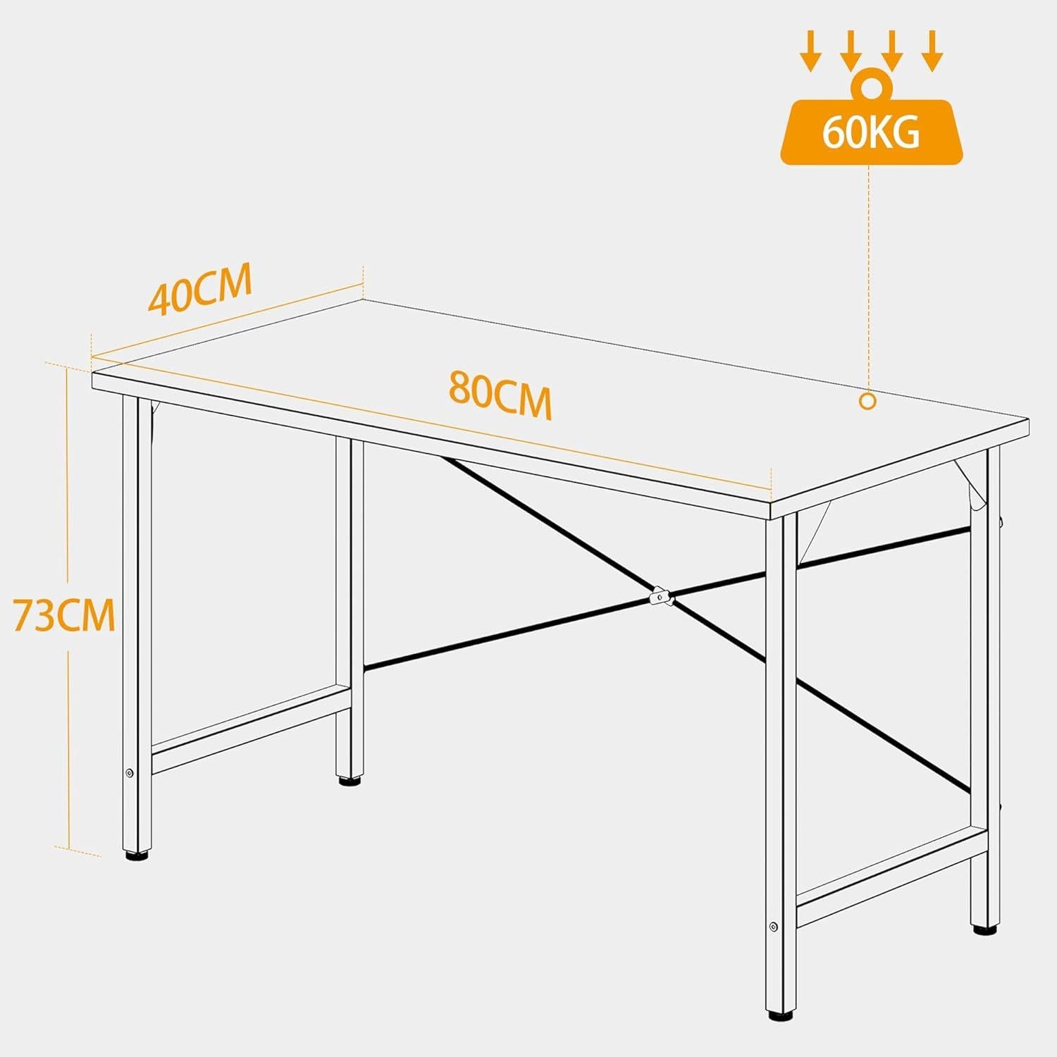 Kleiner Schreibtisch Industrie-Design 80x40 cm Metall Holz Home Office