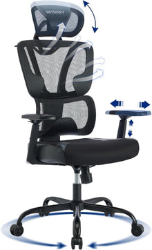 Ergonomischer Bürostuhl 200KG mit verstellbarer Lendenwirbelstütze