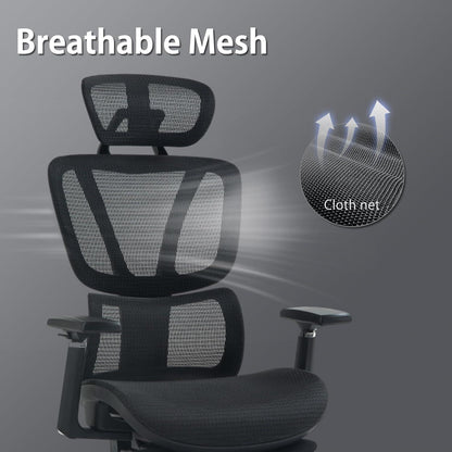 Ergonomischer Bürostuhl 200KG Verstellbare Lendenstütze Mesh-Stoff