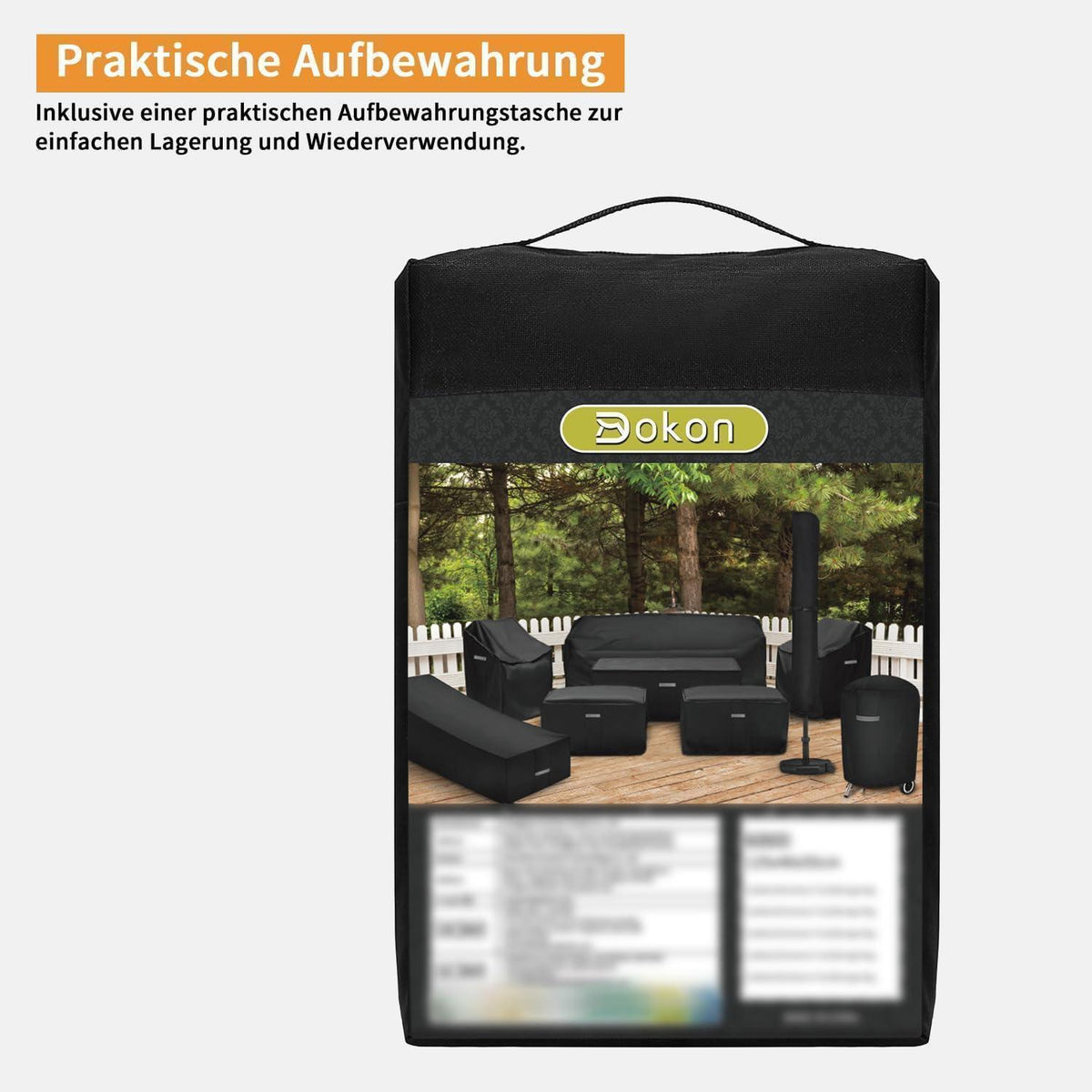 Sonneninsel Abdeckung Wasserdicht & Winddicht 190x90/50cm