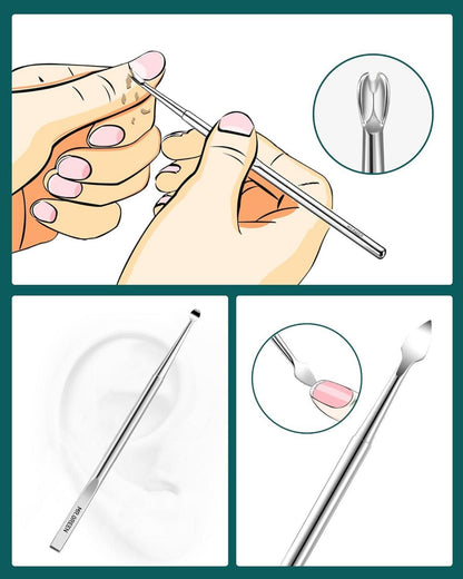 Maniküre Set 10 in 1 Nagelknipser Pediküre Werkzeuge Ledertasche