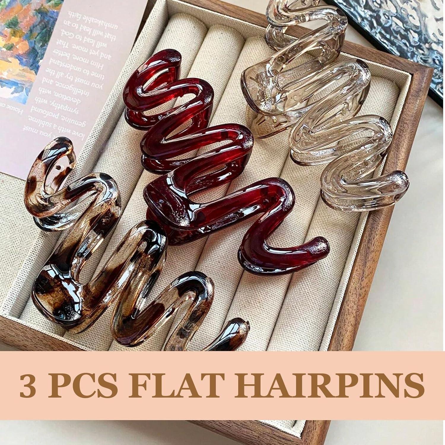 3er Set Leopardenmuster Haarklammern Groß, Stilvoll & Rutschfest