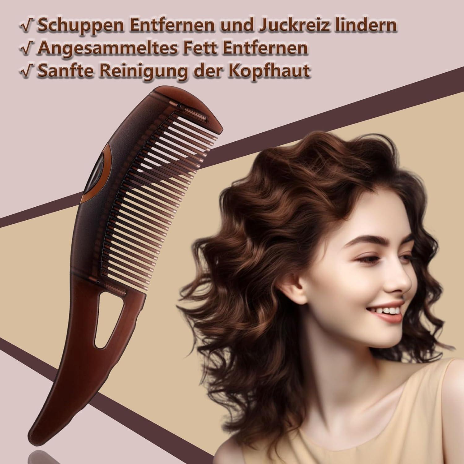 Schuppenkamm Läusekamm Schorfkamm Stielkamm Silikongriff