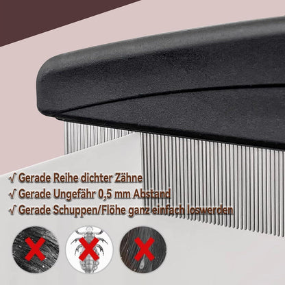 3 Stück Schuppenkamm Läusekamm Silikongriff Feine Zähne Massagebürste
