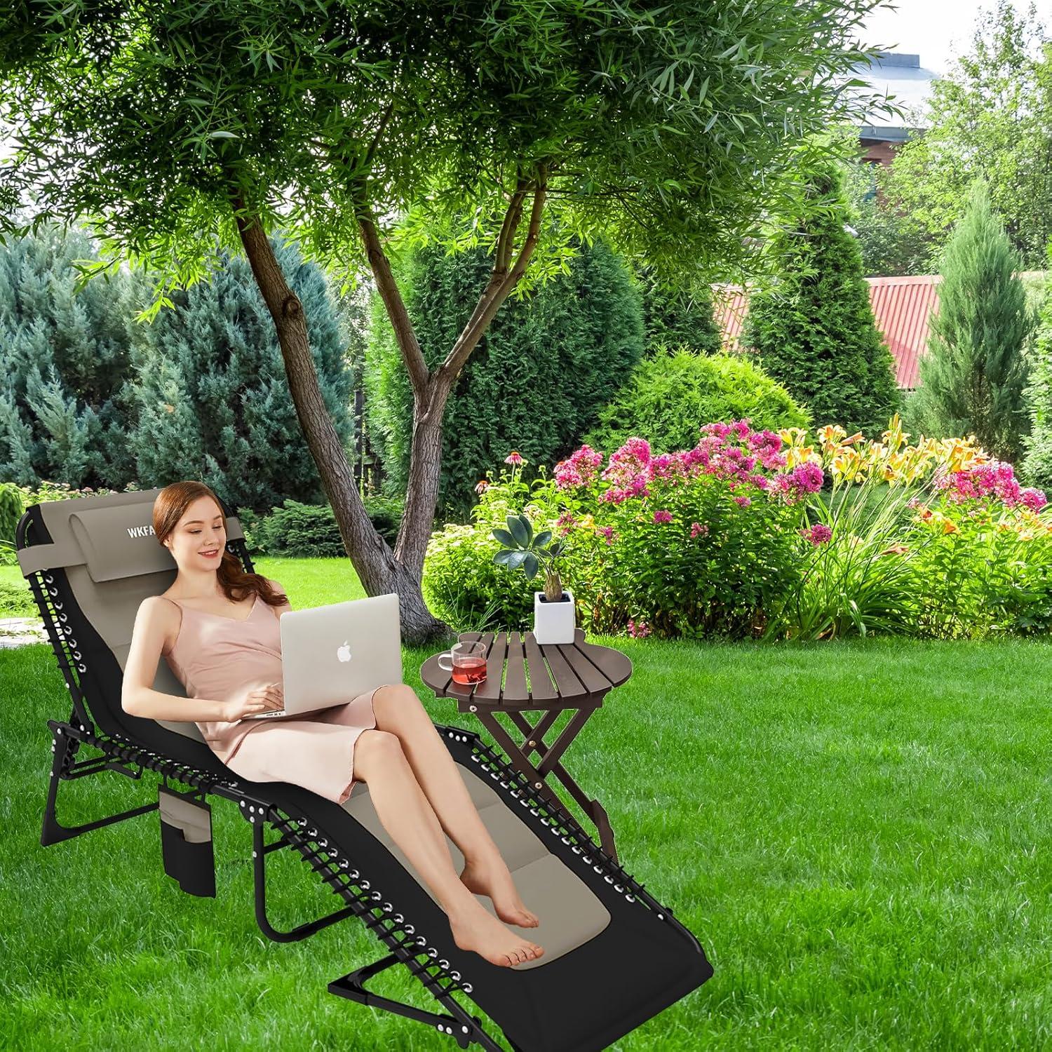 XXL Sonnenliege Klappbar Outdoor Gartenliege 5-fach