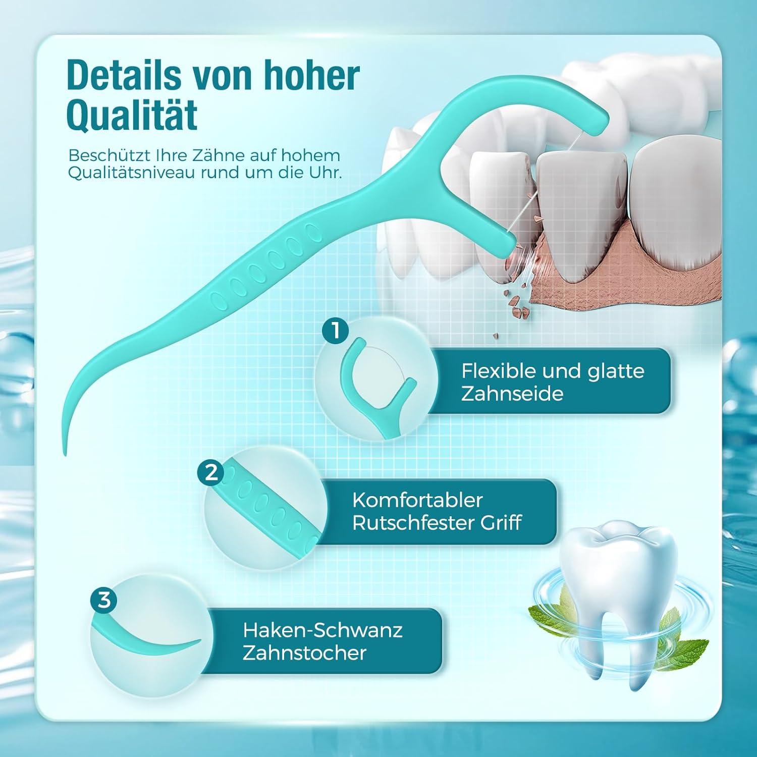 Zahnseide Sticks 340 Stück Zahn Draht Zahnpflege Interdental Flossers Y-Form