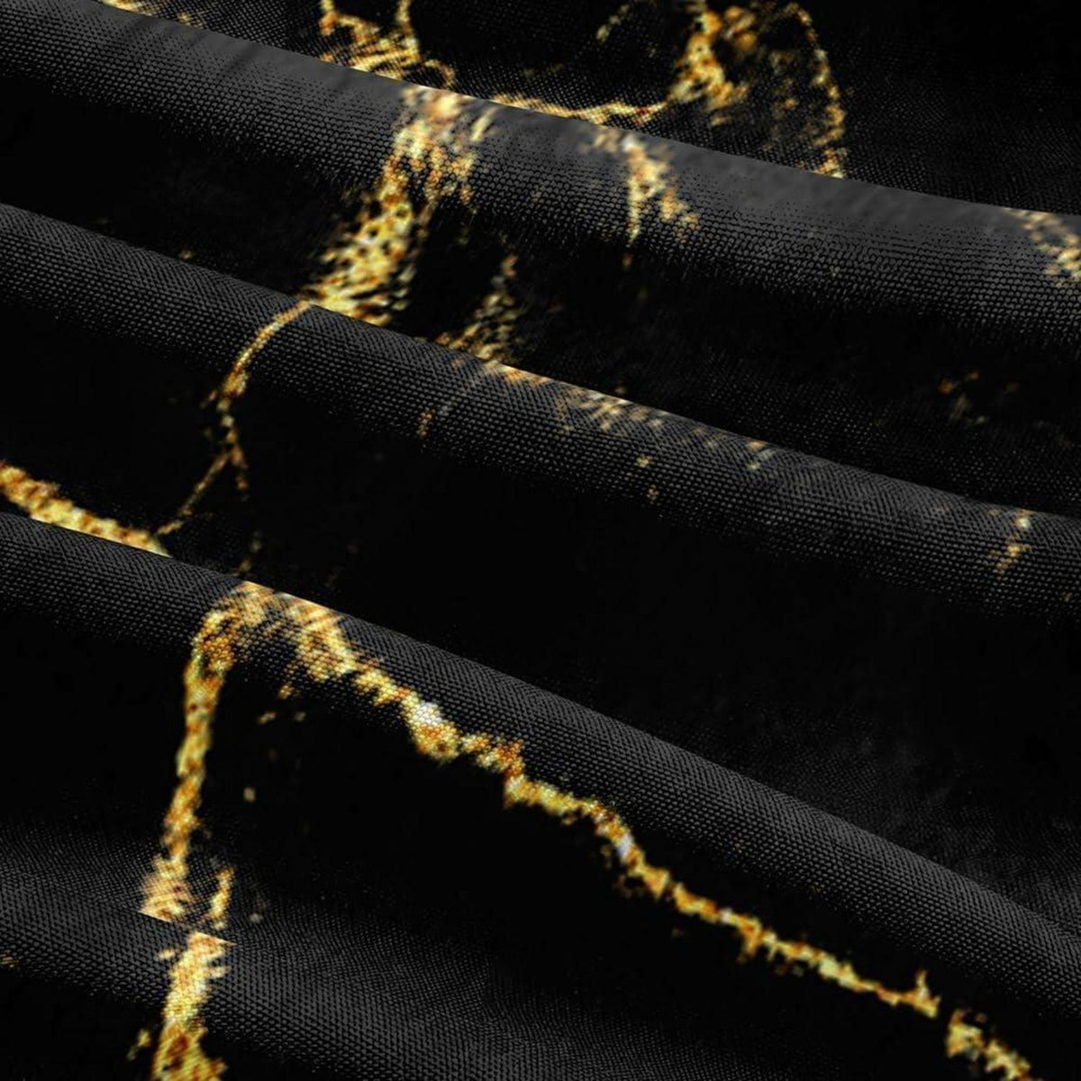 4tlg. Bettwäsche Set Marmor Schwarz Gold 135x200 cm