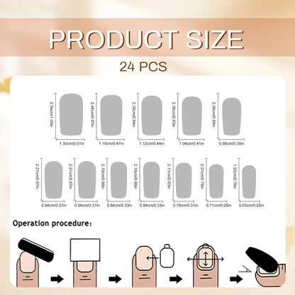 Schwarze Schleifen Falsche Nägel Glänzend Schwarz French Tip