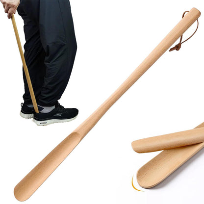 Holzschuhlöffel 70cm – Ergonomisch für Senioren & Schwangere
