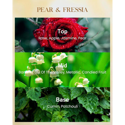Duftkerze Birne & Freesie | Sojawachs, 75h Brenndauer