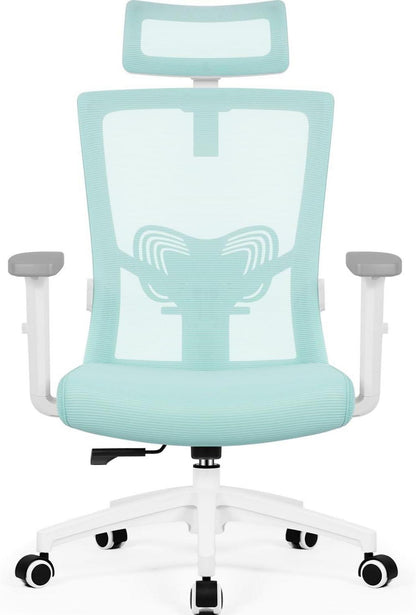Ergonomischer Bürostuhl mit Kopfstütze, Armlehnen, Wippfunktion, 150kg