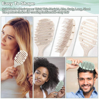 2er-Pack Weiche Lockenbürsten für Haare - Anti Frizz Curly Hair Brush - Männer