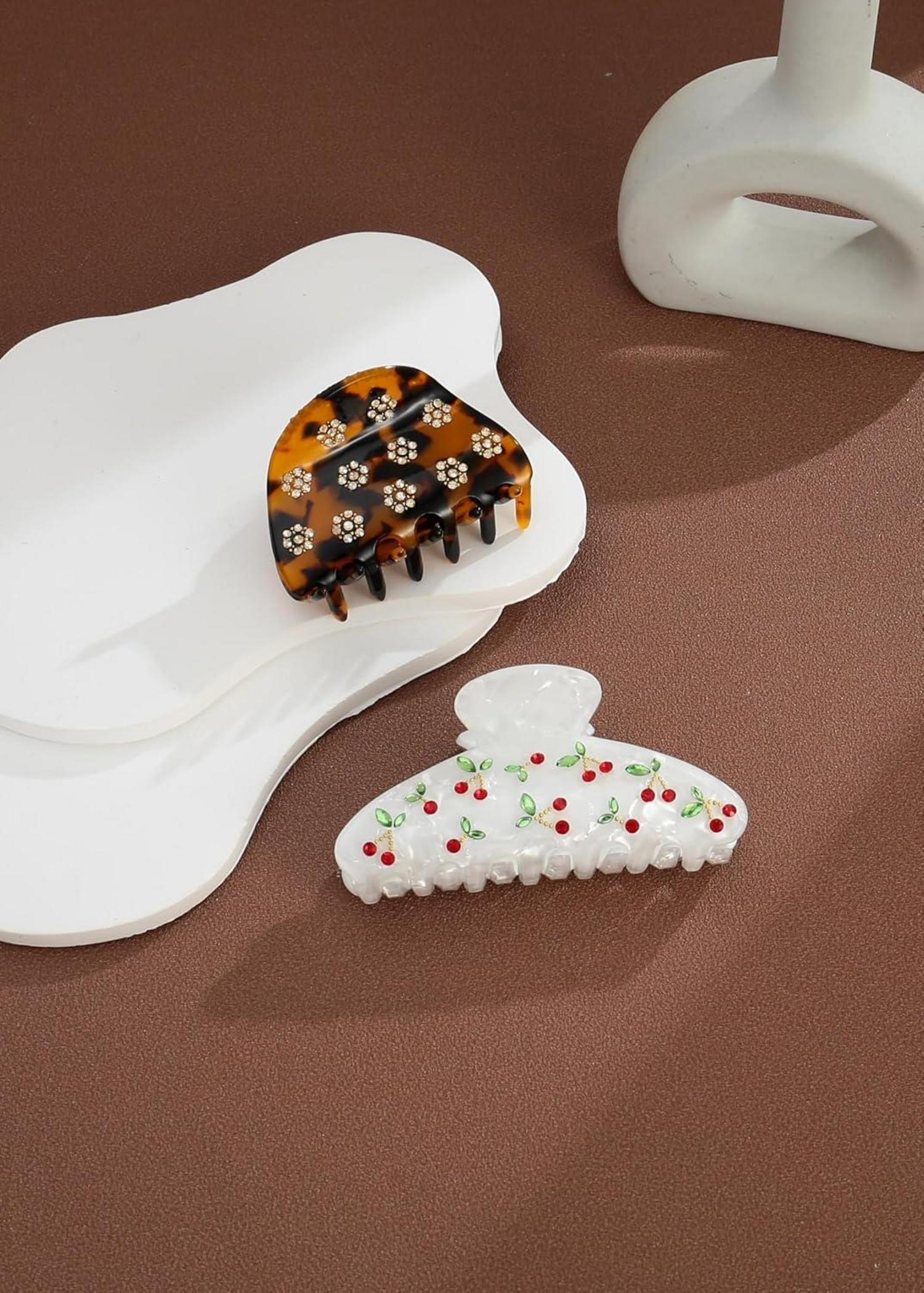 LILIE&WHITE Haarspangen-Set Damen 2er-Pack Kirsch- Blumen-Design hocgvvtr18qml86xbbsqphnxalg50coqs